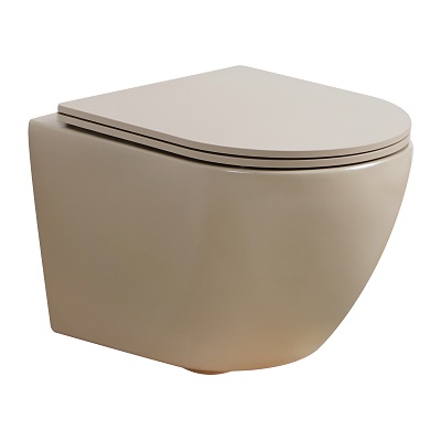 EVEREST TORNADO INVISIBLE BAHAMA BEIGE WC ŠKOLJKA 530 RIMLESS + WC DASKA SC
